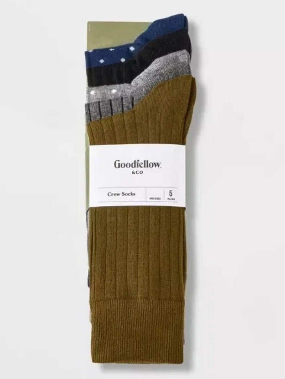 Goodfellow & Co Mens 5 Pack Neutral Dress Socks